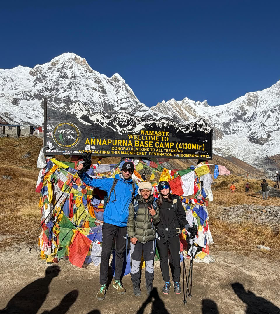 Katja and Tit at Annapurna Base Camp 4130m