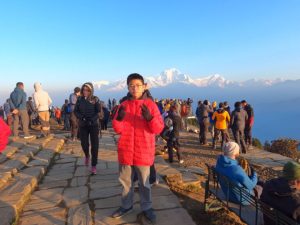Young Malaysian trekker at Poon Hill