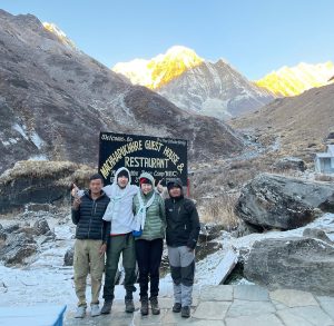 Popular Stops Along the Annapurna Base Camp Trek 54 Charlie Family at MBC 3700 m